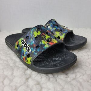Classic Crocs Tie-Dye Graphic Women's Slides Size Size 8 Sandals Shoes